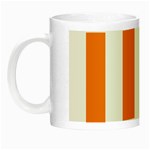 Vertical Stripes - White and Orange Night Luminous Mug