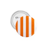 Vertical Stripes - White and Orange 1.75  Button