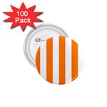 Vertical Stripes - White and Orange 1.75  Button (100 pack)