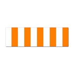 Vertical Stripes - White and Orange Sticker Bumper (100 pack)