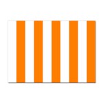 Vertical Stripes - White and Orange Sticker A4 (100 pack)
