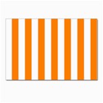 Vertical Stripes - White and Orange Postcard 4 x 6  (Pkg of 10)