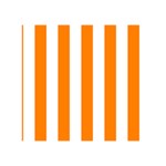 Vertical Stripes - White and Orange Greeting Card 5  x 7 