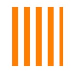 Vertical Stripes - White and Orange Greeting Card 4.5  x 6 