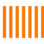Vertical Stripes - White and Orange 5  x 7  Photo Cards
