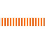Vertical Stripes - White and Safety Orange Flano Scarf (Large)