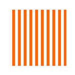Vertical Stripes - White and Safety Orange Small Satin Scarf  (Square)