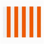 Vertical Stripes - White and Safety Orange Small Glasses Cloth