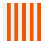 Vertical Stripes - White and Safety Orange Medium Glasses Cloth