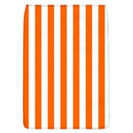 Vertical Stripes - White and Safety Orange Removable Flap Cover (L)