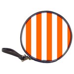 Vertical Stripes - White and Safety Orange Classic 20-CD Wallet