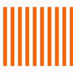 Vertical Stripes - White and Safety Orange Collage 8  x 10 