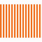 Vertical Stripes - White and Safety Orange Collage 11  x 14 