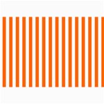 Vertical Stripes - White and Safety Orange Collage 12  x 18 
