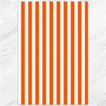 Vertical Stripes - White and Safety Orange Canvas 12  x 18 