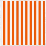 Vertical Stripes - White and Safety Orange Canvas 16  x 16 