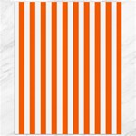 Vertical Stripes - White and Safety Orange Canvas 16  x 20 