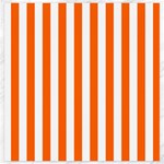 Vertical Stripes - White and Safety Orange Canvas 20  x 20 