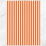 Vertical Stripes - White and Safety Orange Canvas 36  x 48 