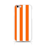 Vertical Stripes - White and Safety Orange Apple iPhone 6/6S Silicone Case (Transparent)