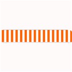 Vertical Stripes - White and Safety Orange Small Bar Mat