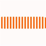 Vertical Stripes - White and Safety Orange Medium Bar Mat
