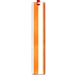 Vertical Stripes - White and Safety Orange Large Book Mark