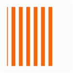 Vertical Stripes - White and Safety Orange Small Garden Flag (Two Sides)