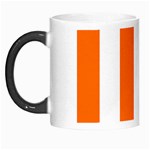 Vertical Stripes - White and Safety Orange Morph Mug