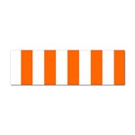 Vertical Stripes - White and Safety Orange Sticker Bumper (100 pack)