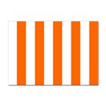 Vertical Stripes - White and Safety Orange Sticker A4 (100 pack)