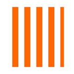 Vertical Stripes - White and Safety Orange Greeting Card 4.5  x 6 