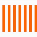 Vertical Stripes - White and Safety Orange 5  x 7  Photo Cards