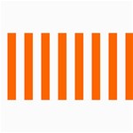 Vertical Stripes - White and Safety Orange 4  x 8  Photo Cards