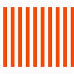 Vertical Stripes - White and Tangelo Orange Collage 8  x 10 