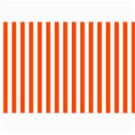 Vertical Stripes - White and Tangelo Orange Collage 12  x 18 