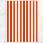 Vertical Stripes - White and Tangelo Orange Canvas 18  x 24 
