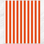 Vertical Stripes - White and Tangelo Orange Canvas 20  x 24 