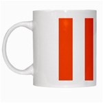 Vertical Stripes - White and Tangelo Orange White Mug