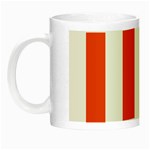 Vertical Stripes - White and Tangelo Orange Night Luminous Mug