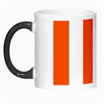 Vertical Stripes - White and Tangelo Orange Morph Mug