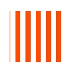 Vertical Stripes - White and Tangelo Orange Greeting Card 5  x 7 