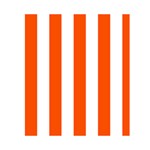 Vertical Stripes - White and Tangelo Orange Greeting Card 4.5  x 6 