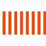 Vertical Stripes - White and Tangelo Orange 4  x 8  Photo Cards