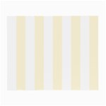 Vertical Stripes - White and Cornsilk Yellow Small Glasses Cloth (2 Sides)