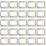 Vertical Stripes - White and Cornsilk Yellow 9mm Italian Charm (25 pack)