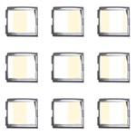 Vertical Stripes - White and Cornsilk Yellow Mega Link Italian Charm (9 pack)