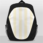 Vertical Stripes - White and Cornsilk Yellow Backpack Bag