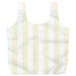 Vertical Stripes - White and Cornsilk Yellow Full Print Recycle Bag (XL)