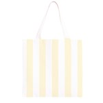 Vertical Stripes - White and Cornsilk Yellow Grocery Light Tote Bag